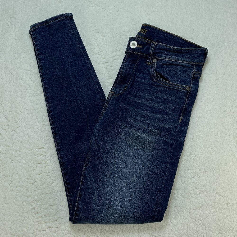 Kut from the Kloth Jeans Womens Sz 4L Blue High Rise Toothpick Ankle 26x29